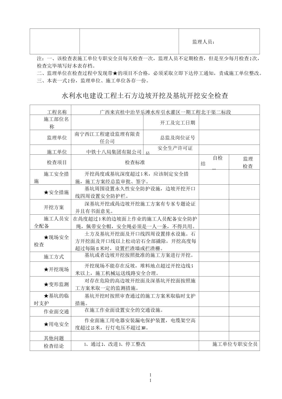 水利水电建设工程安全生产检查表_第3页