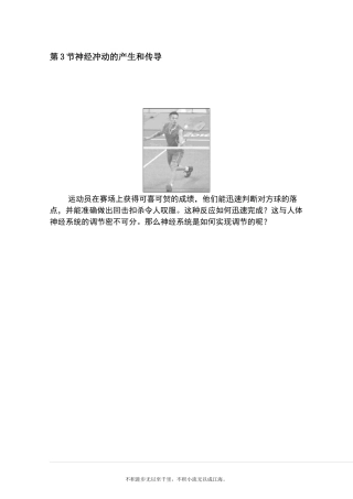 新教材2020-2021学年生物选择性必修1学案：2.3 神经冲动的产生和传导