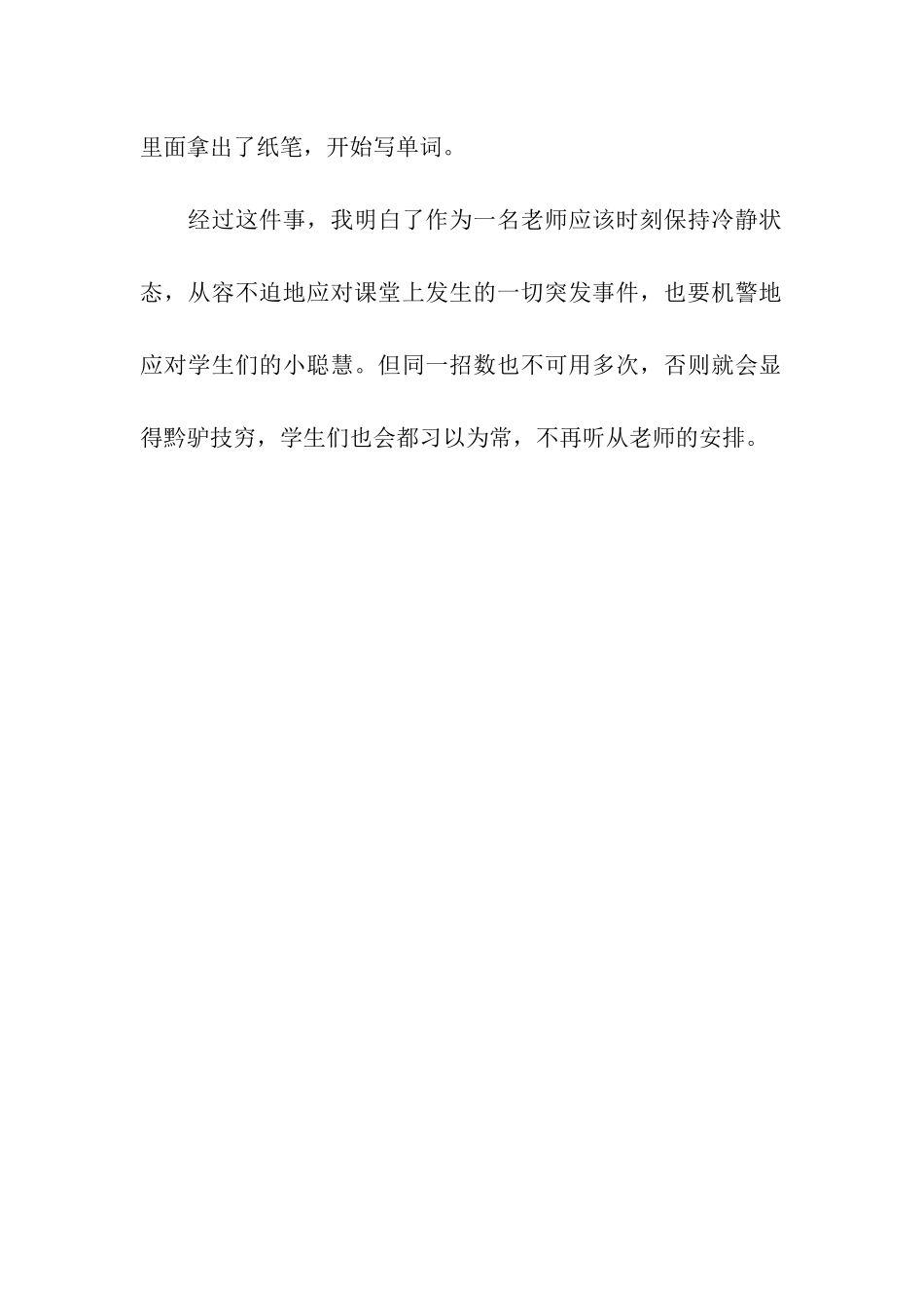 顶岗实习生教学工作体会_第2页