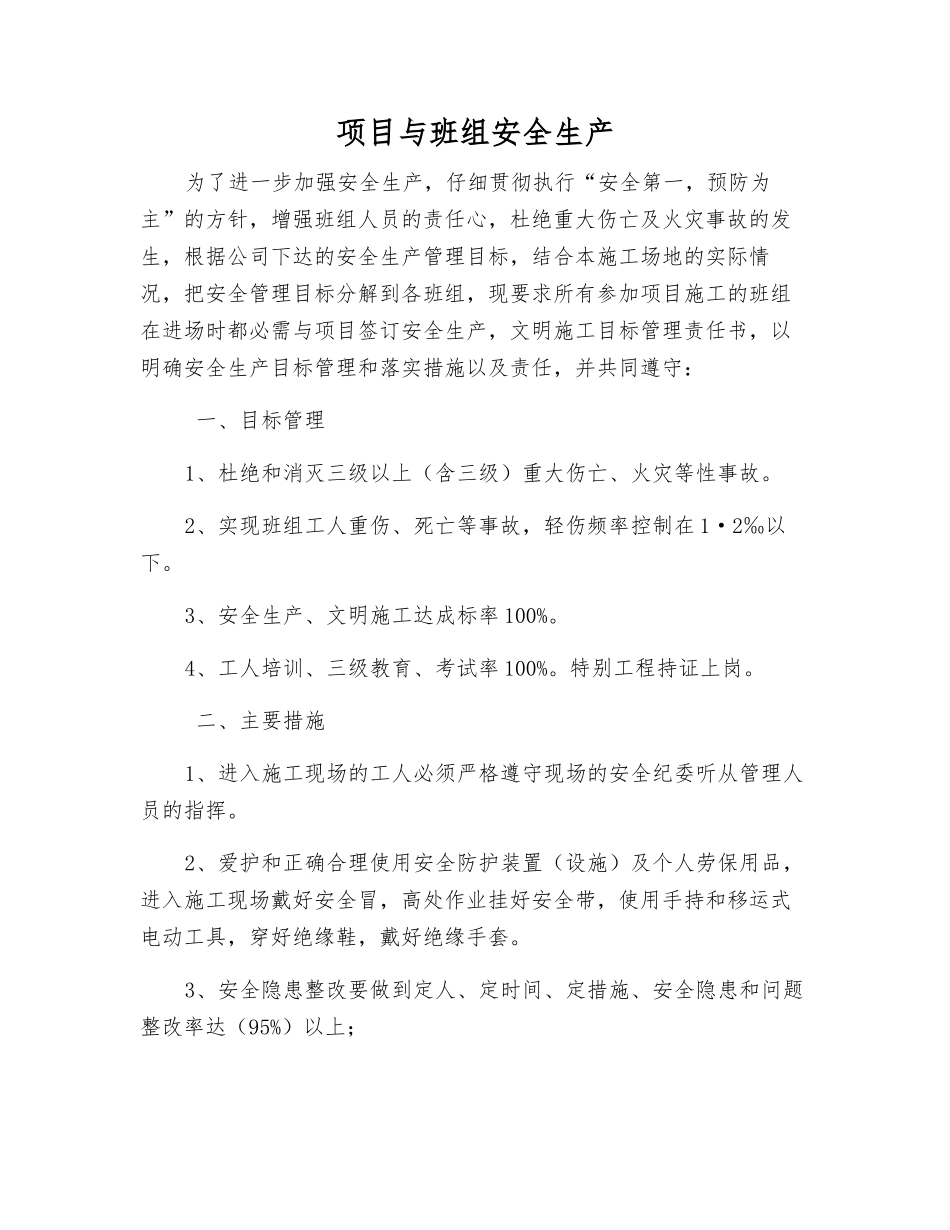 项目与班组安全生产_第1页