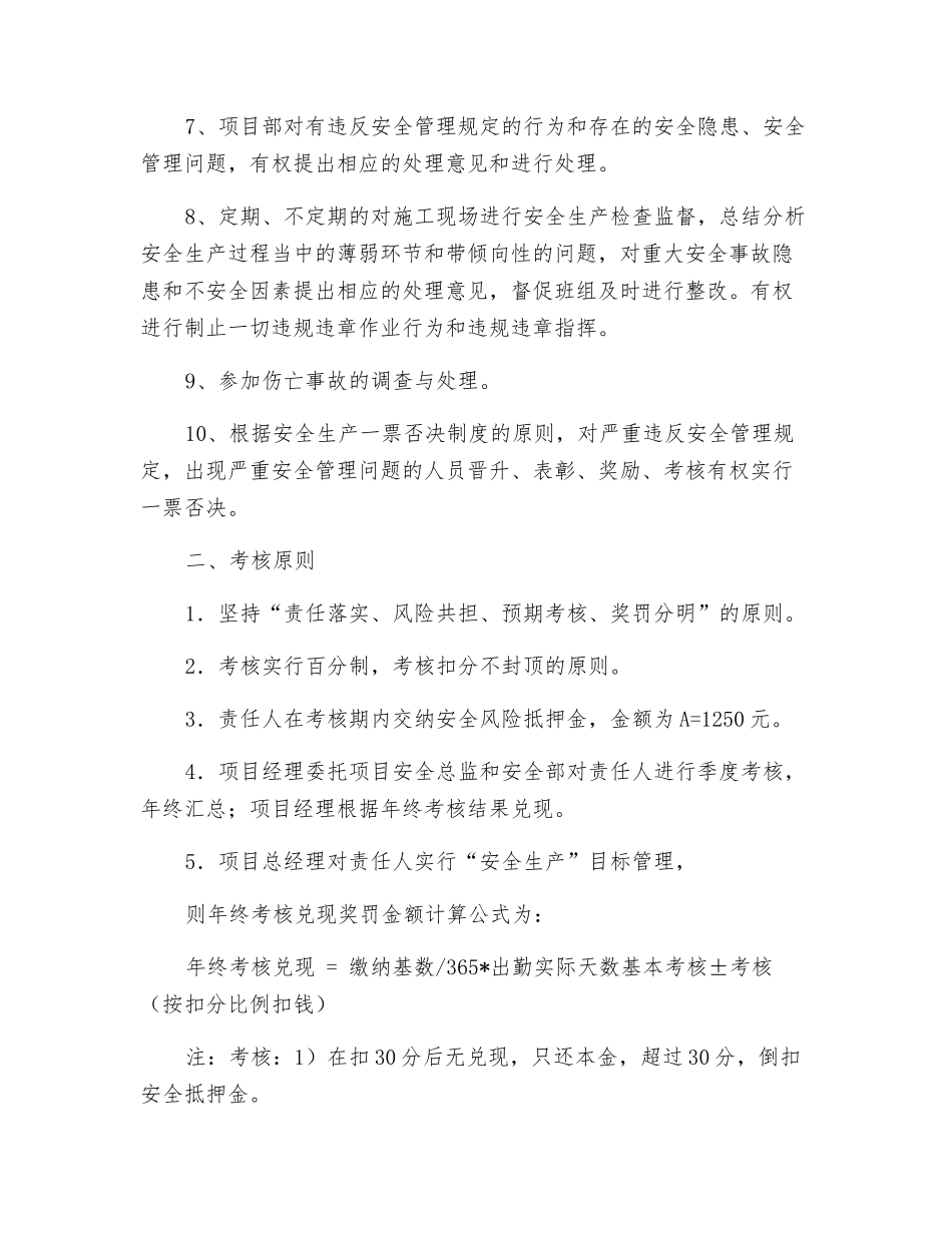 项目安全总监年度安全生产责任书_第2页