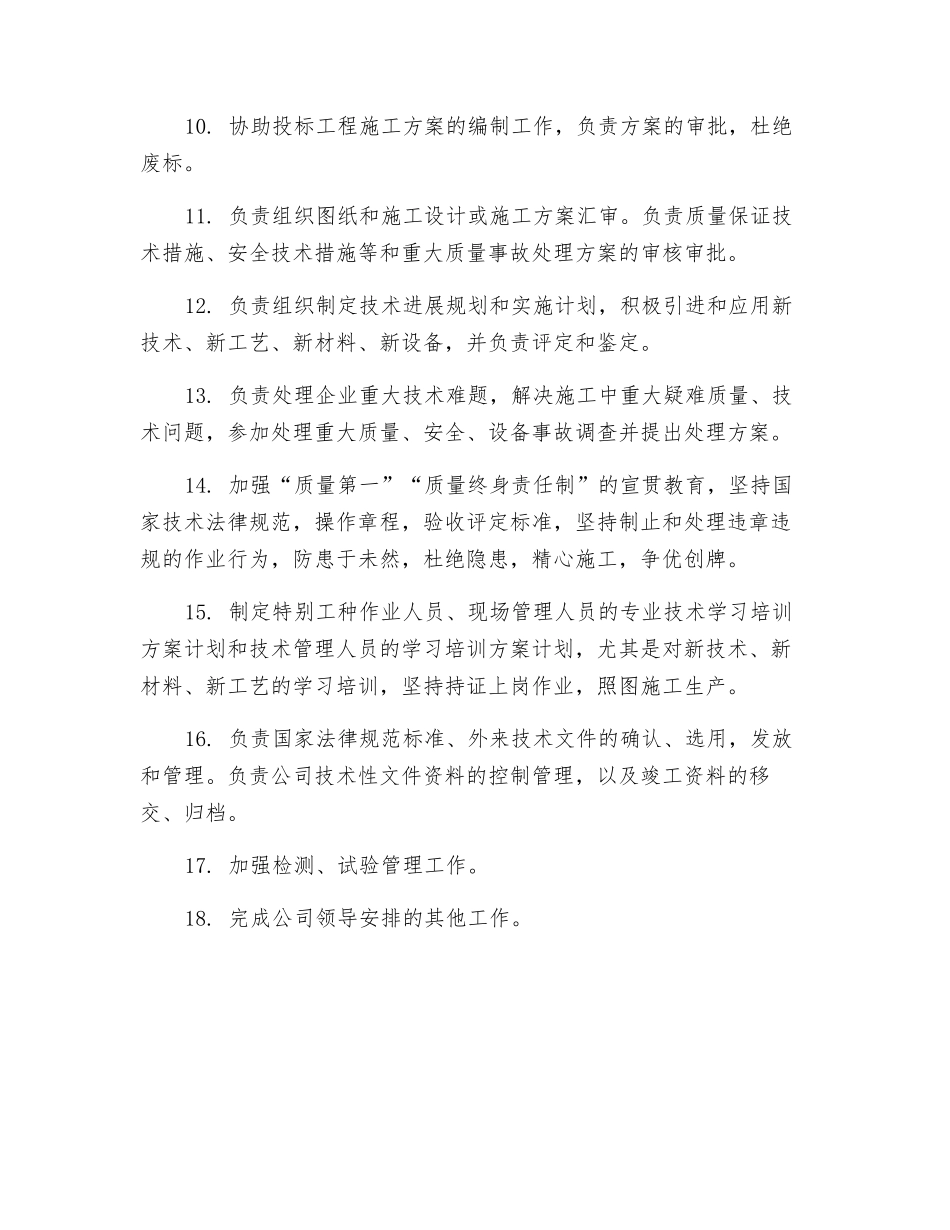 项目工程总工程师岗位职责_第2页