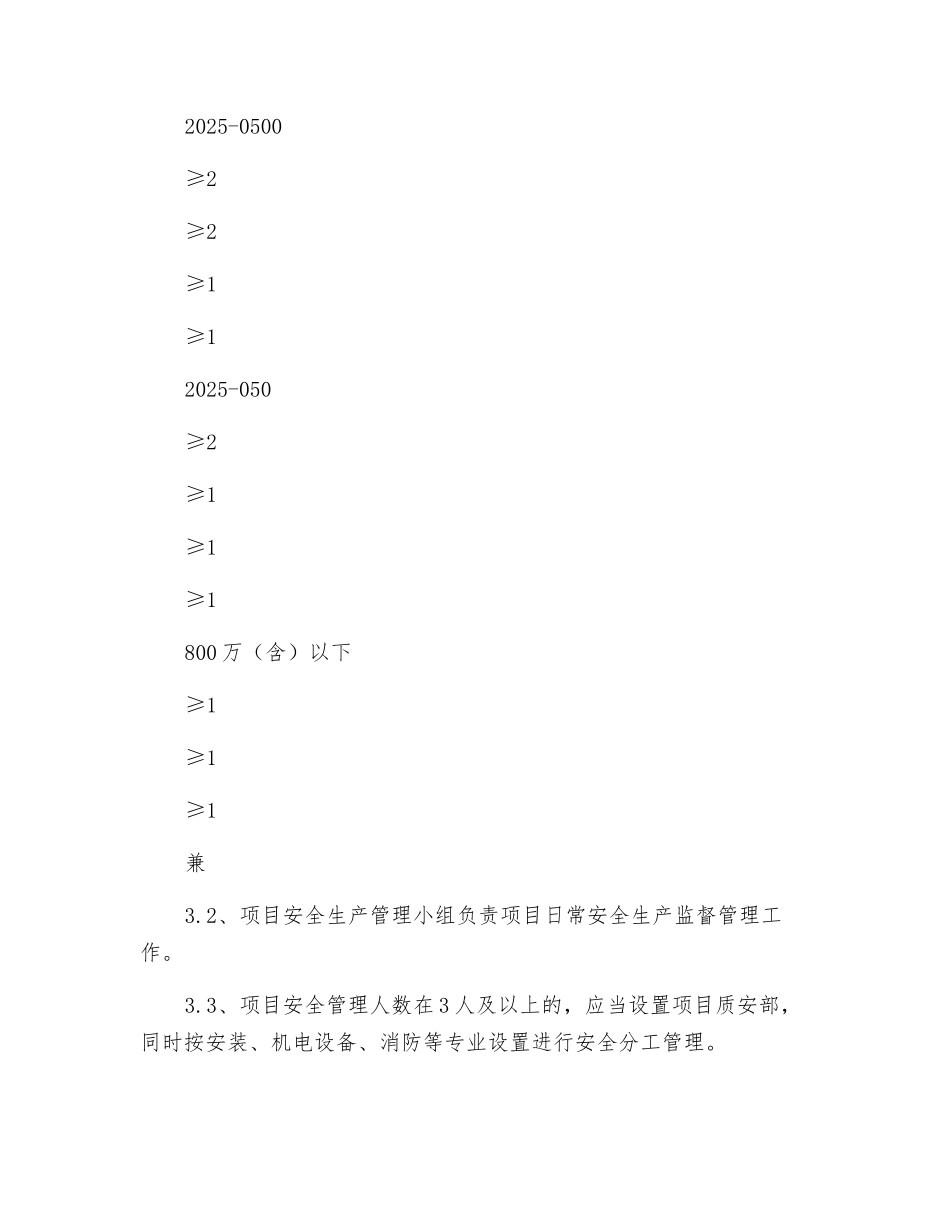 项目生产组织机构设置和安全管理_第3页
