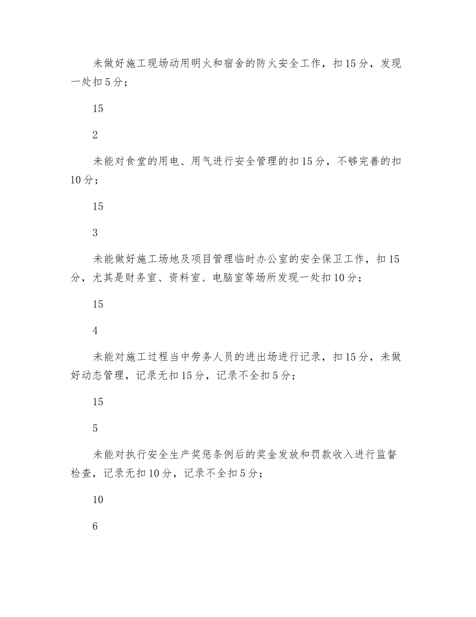 项目综合员安全目标管理责任考核表_第2页