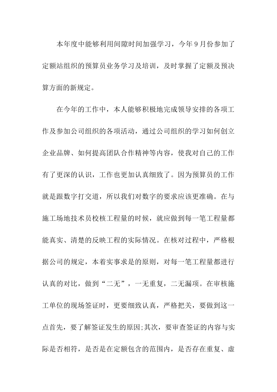 预算人员年度工作总结_第3页