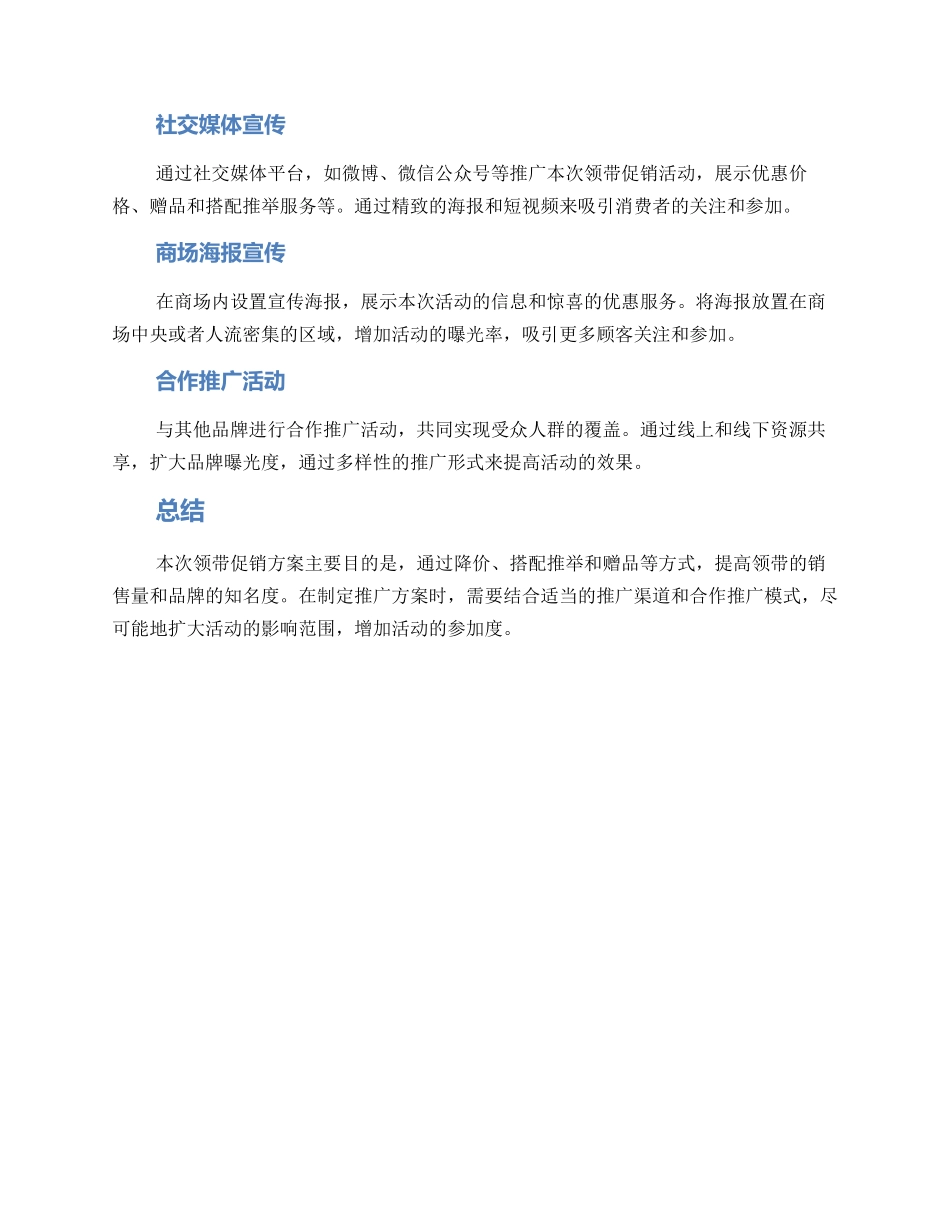 领带促销方案_第2页