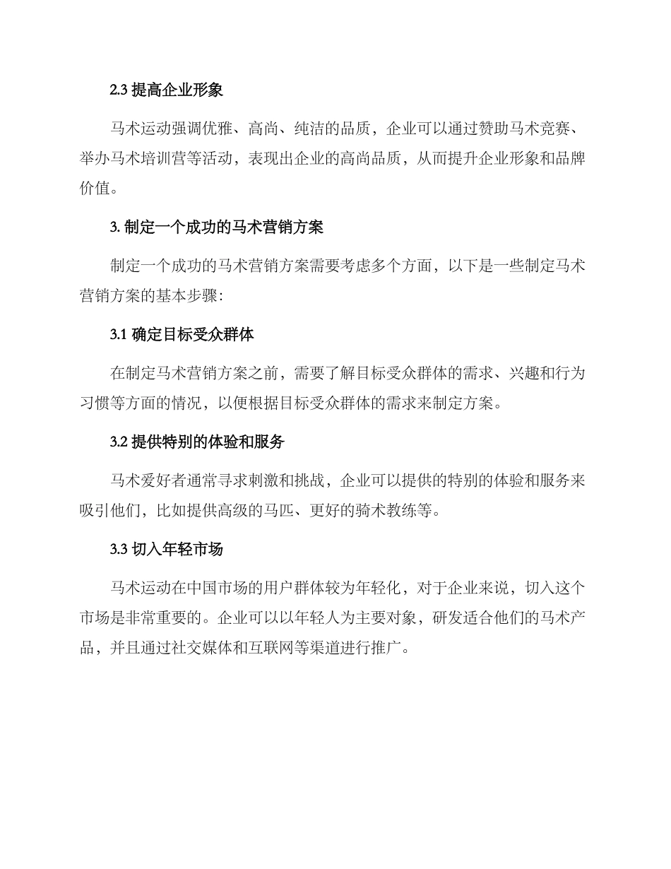马术营销方案_第2页