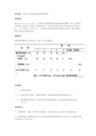 齐鲁医学BCA法测蛋白浓度