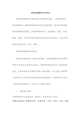 齐鲁医学Sigmund-Freud佛洛依德精神分析理论