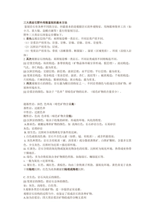 齐鲁医学三大类岩石野外肉眼鉴别的基本方法
