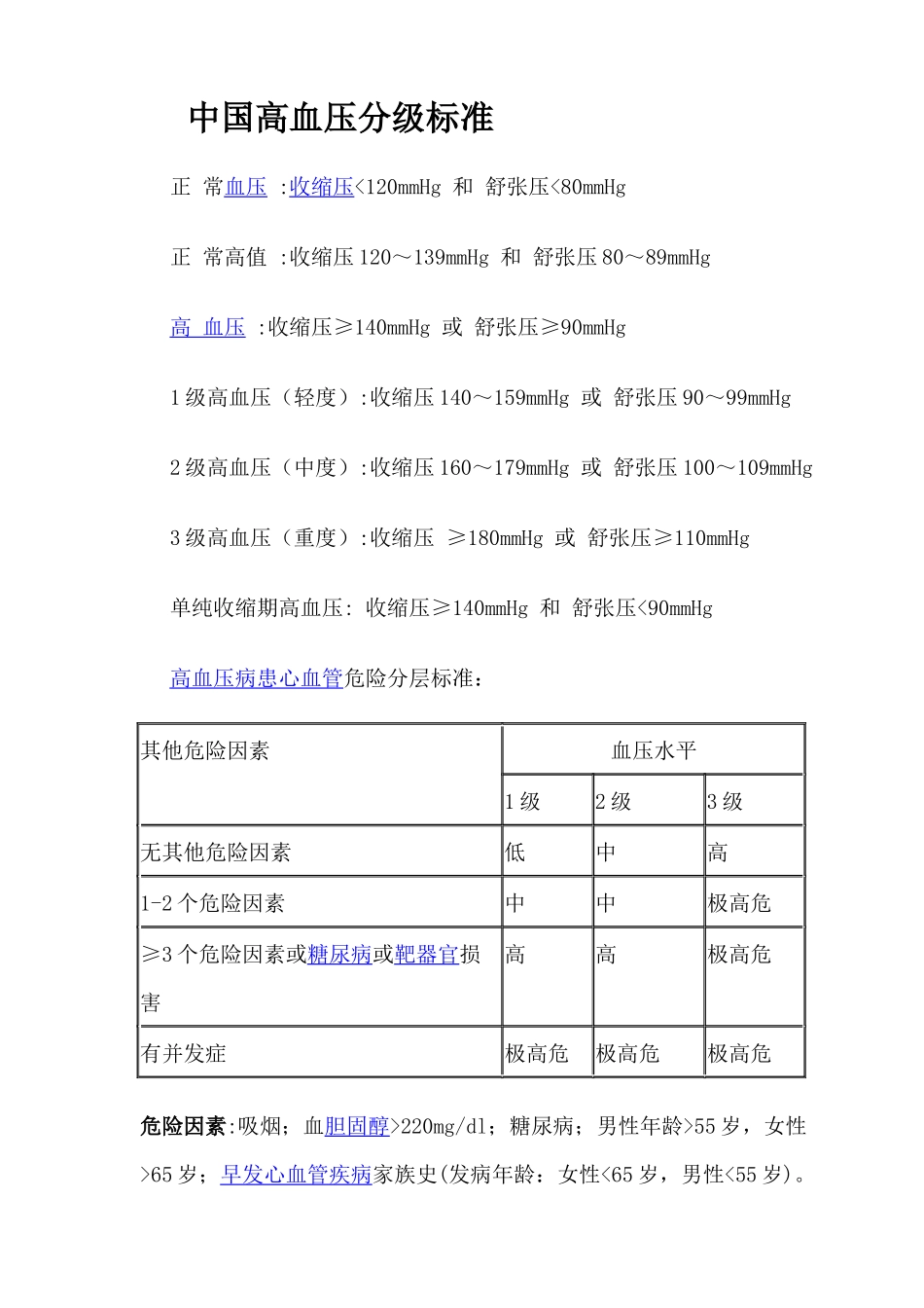 齐鲁医学中国高血压分级标准_第1页