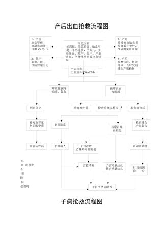 齐鲁医学产后出血、子痫、羊水栓塞抢救流程图