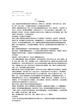 齐鲁医学人体各种病症的压痛点