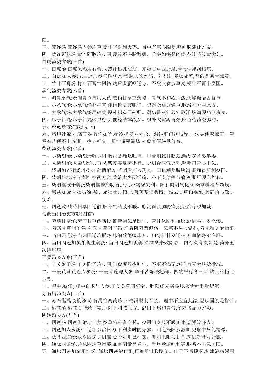 齐鲁医学刘渡舟编的伤寒论方歌_第3页