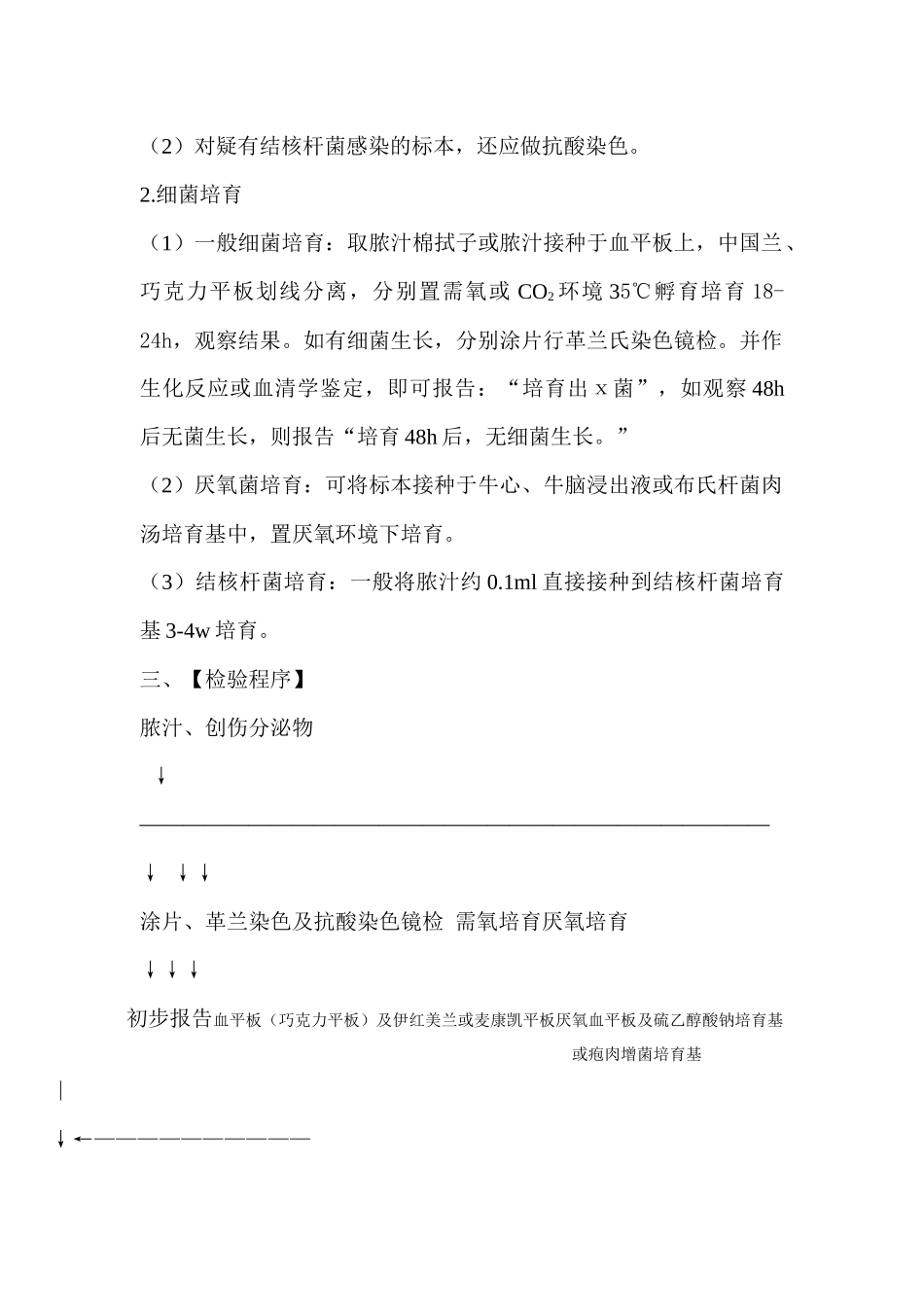 齐鲁医学化脓及创伤感染标本的细菌学检验操作规程SOP微-002_第2页