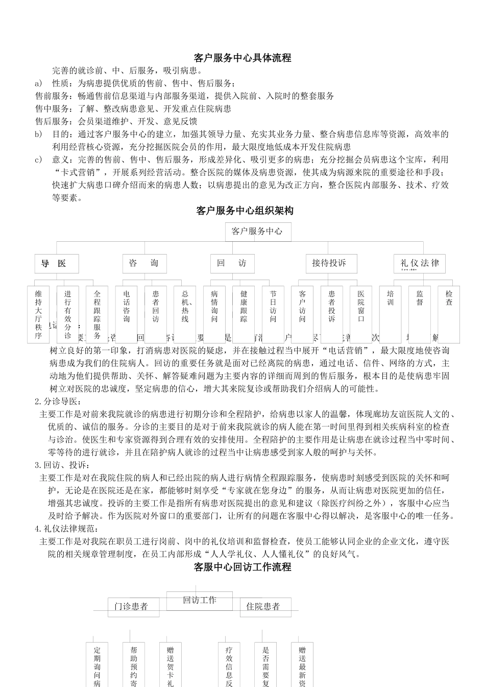 齐鲁医学医院客户服务中心相关流程_第1页