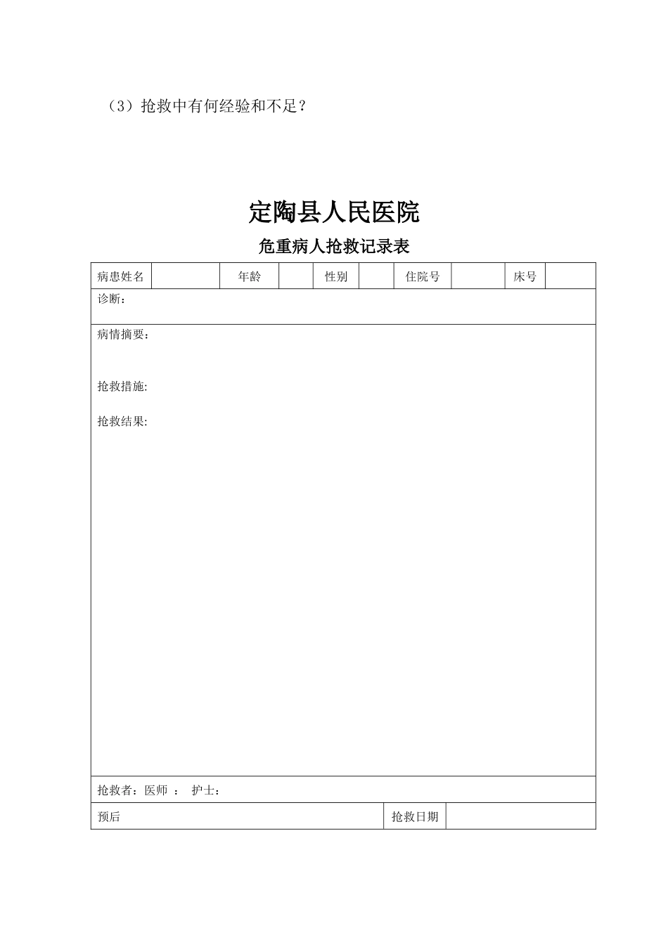 齐鲁医学危重病人抢救登记本-_第3页