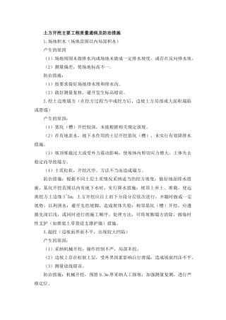 齐鲁医学土方开挖主要工程质量通病及防治措施