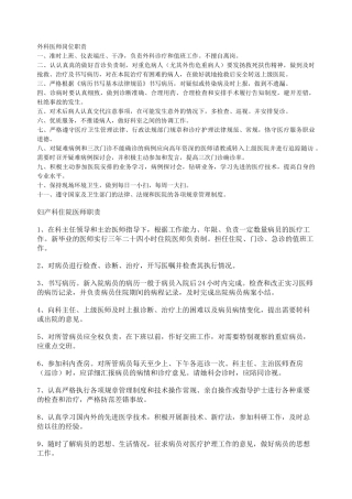 齐鲁医学外科医师岗位职责