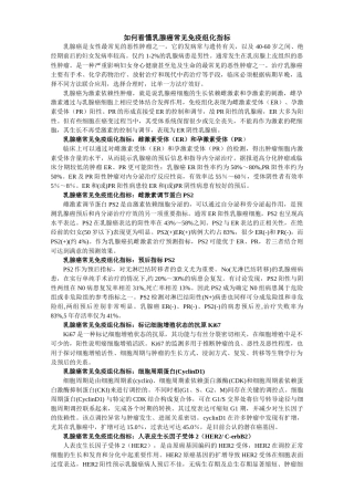 齐鲁医学如何看懂乳腺癌常见免疫组化指标