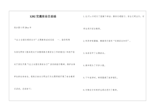 1202交通安全日总结