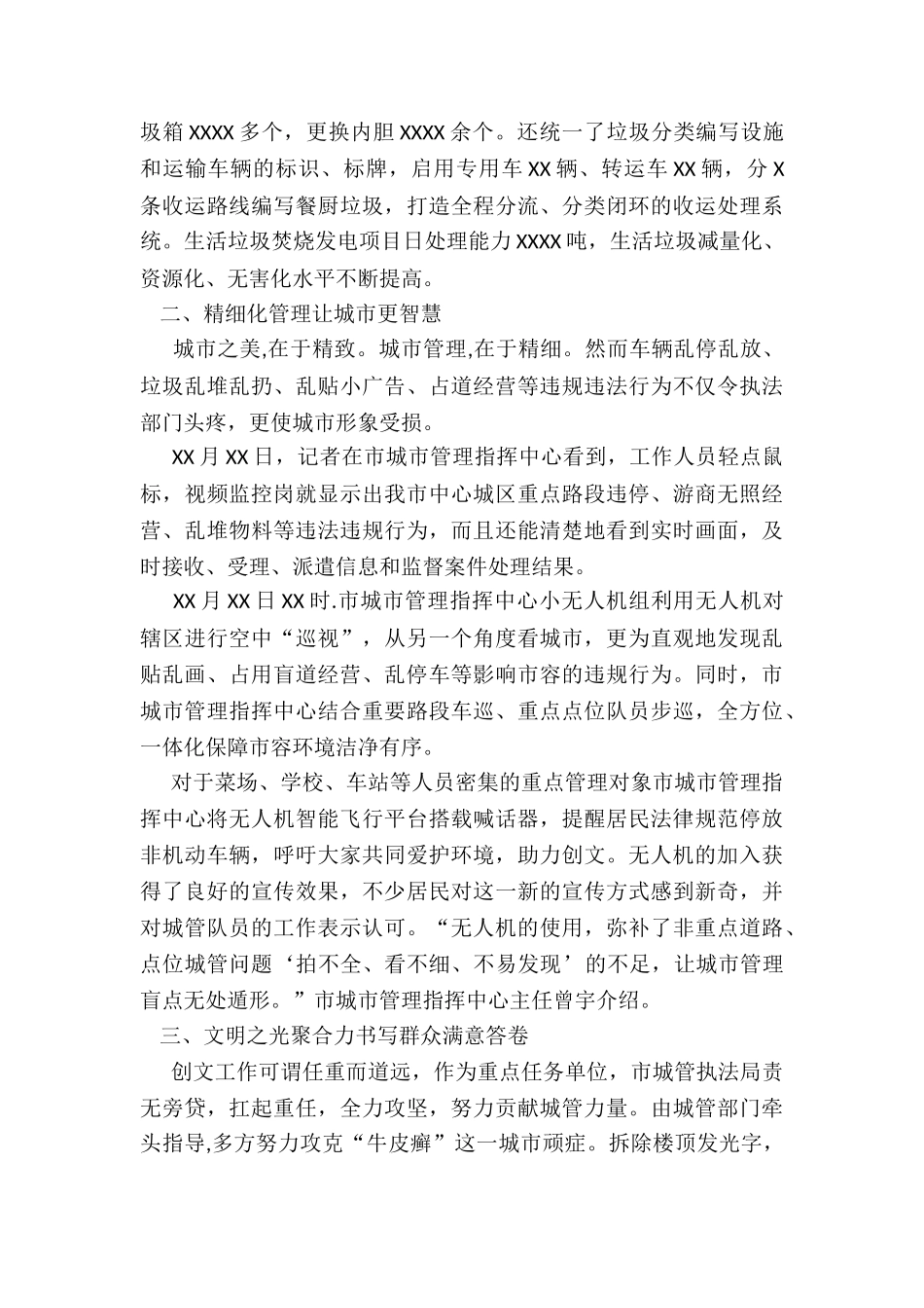 2024XX市城市管理工作总结_第2页