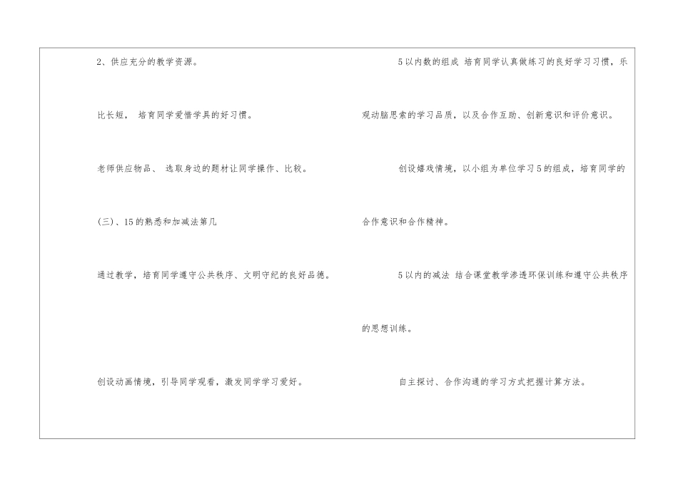2024一年级教学计划精选_第3页