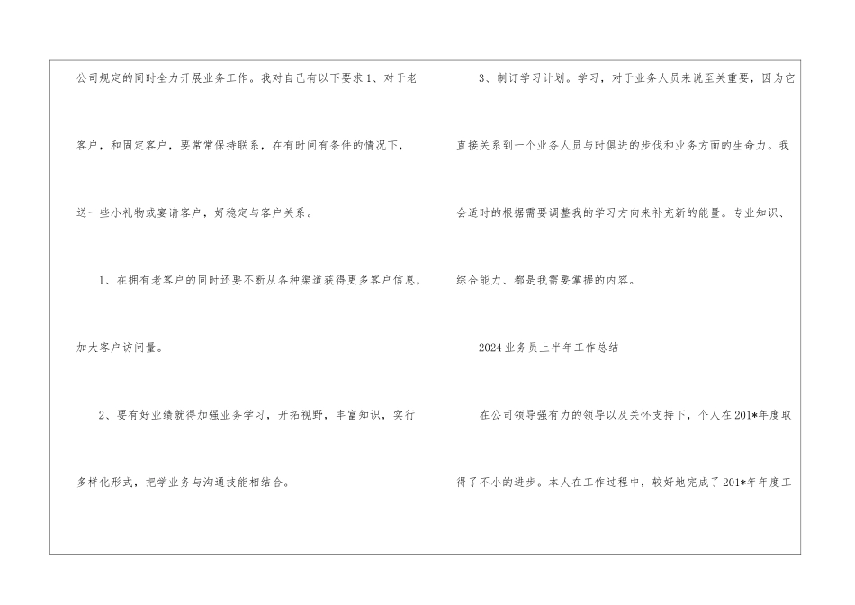 2024业务员上半年工作总结-业务员上半年总结_第3页