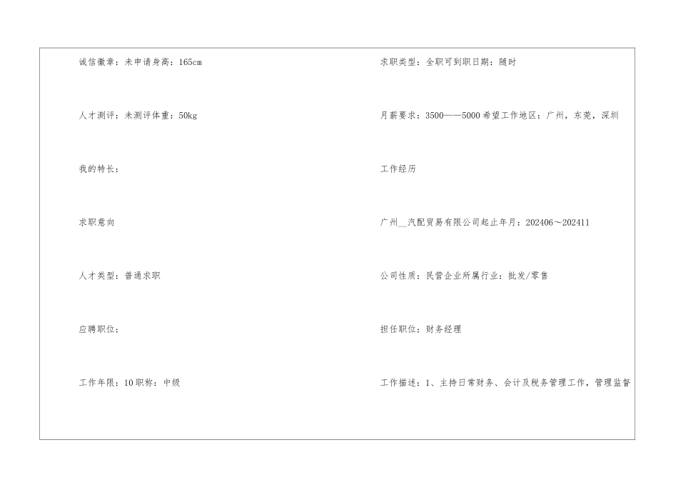 2024个人求职简历模板样本五篇_第2页