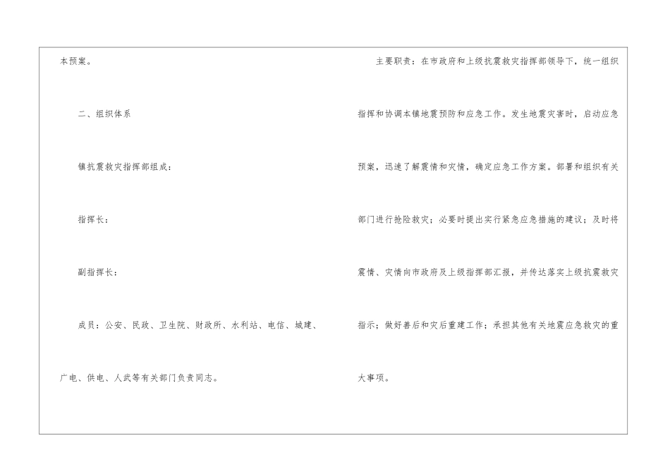 2024乡镇地震应急预案_第2页