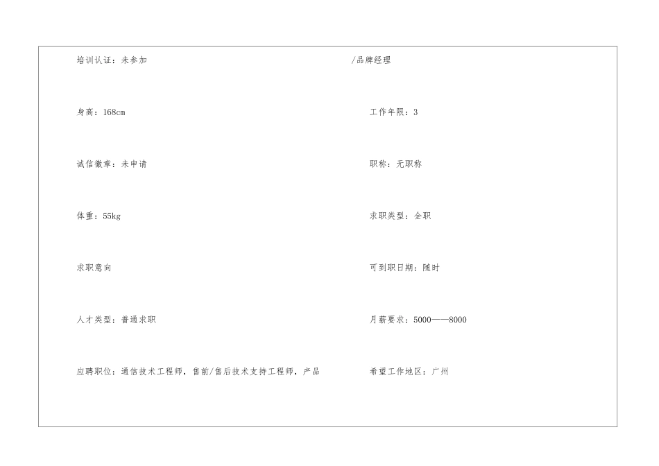 2024产品经理个人简历模板_第2页