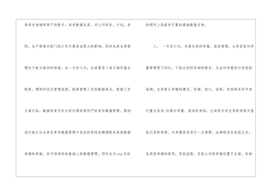 2024仓库工作计划书_第2页
