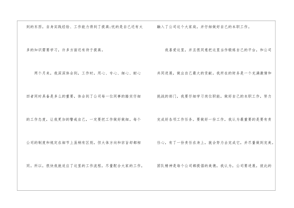 2024会计的试用期工作总结范文会计的试用期工作总结_第2页