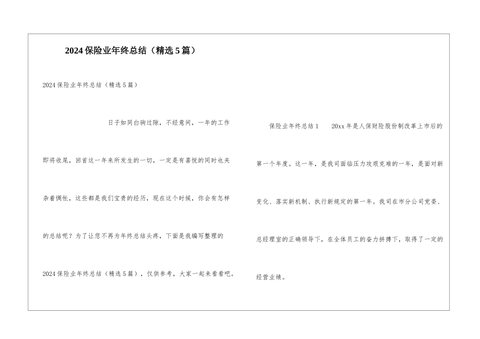 2024保险业年终总结_第1页