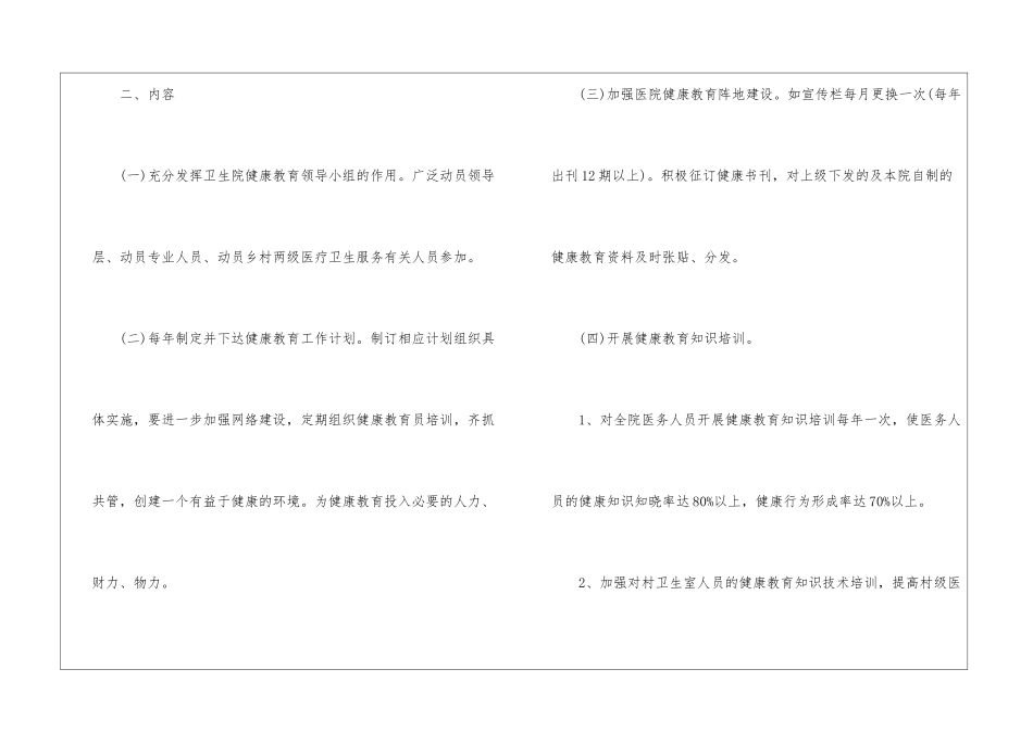 2024健康教育工作计划_第2页