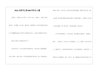 2024元宵节之夜600字作文5篇