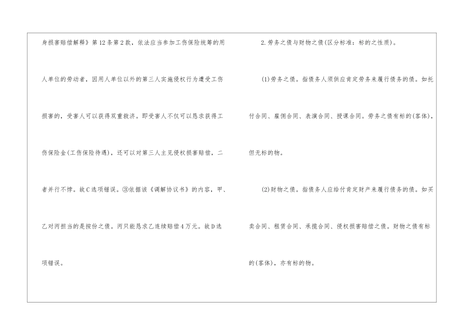 2024公务员行测复习法律债的分类常识_第3页