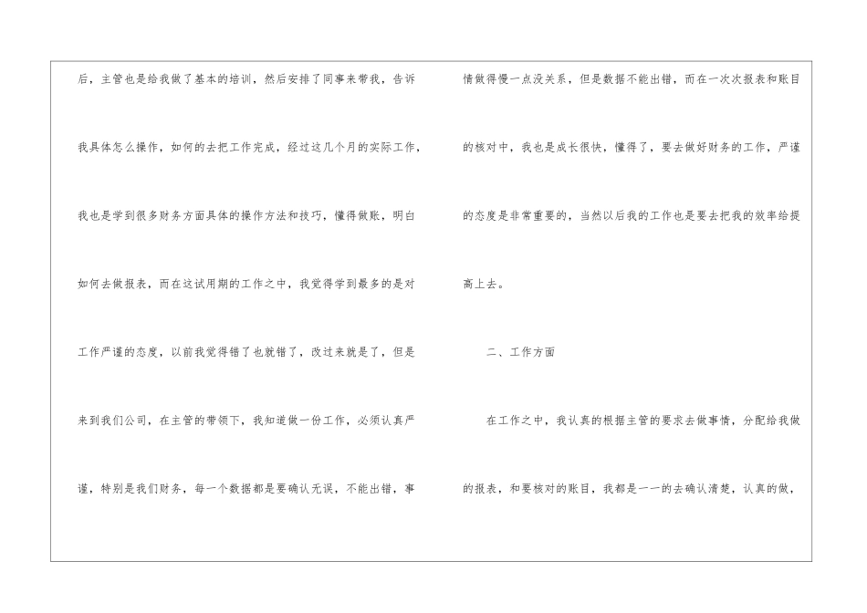 2024公司财务试用期工作总结_第2页