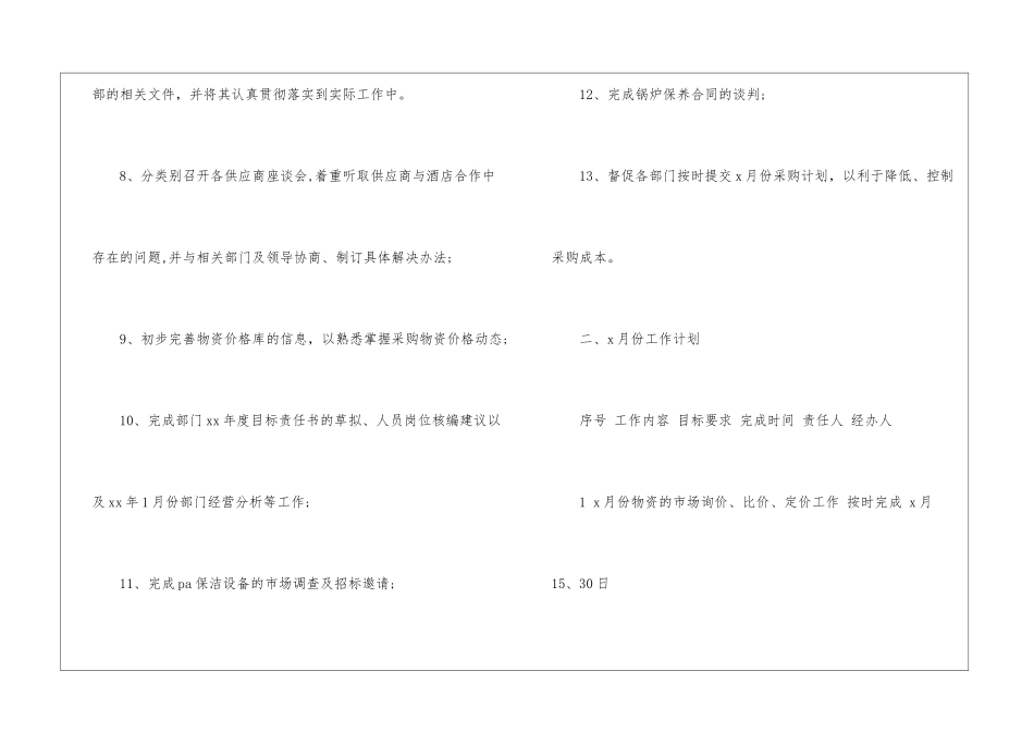 2024关于采购下月工作计划-采购工作计划_第2页