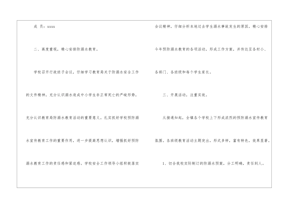 2024农村小学防溺水工作总结_第2页