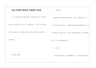 2024冬至的习俗活动-冬至养生小知识