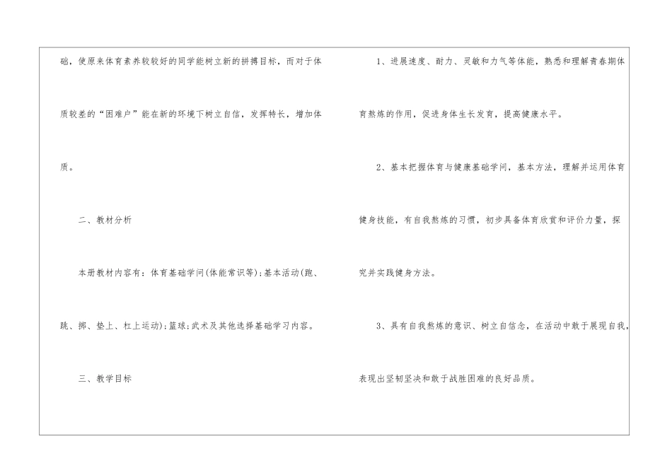 2024初中学校体育工作计划5篇_第2页