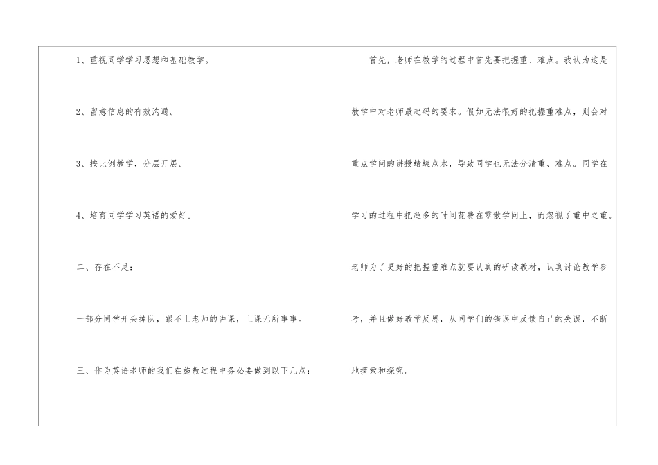 2024初中英语教学反思范文5篇_第2页