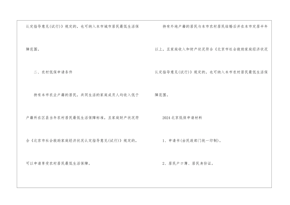 2024北京低保申请条件一览_第2页
