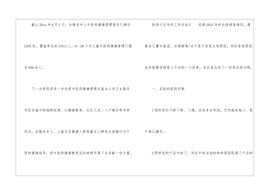 2024医药行业年终工作总结_第3页