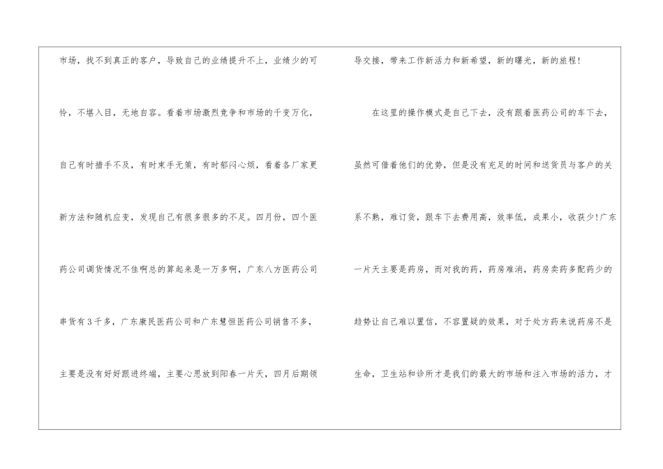 2024医药销售工作总结_第2页