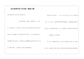 2024医院年终工作总结