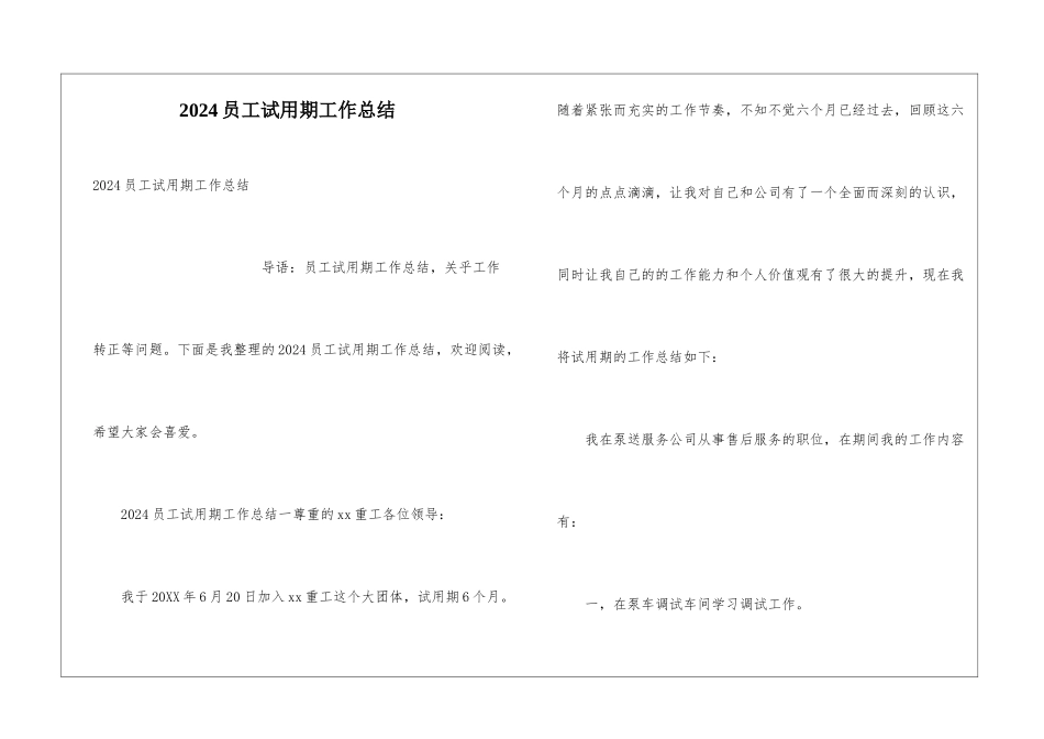 2024员工试用期工作总结_第1页