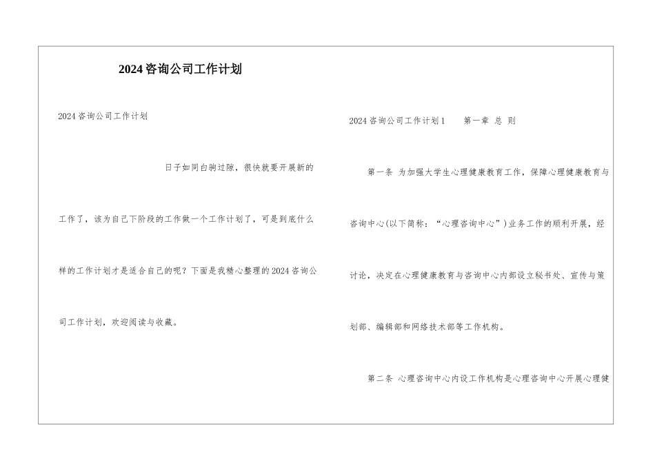 2024咨询公司工作计划_第1页