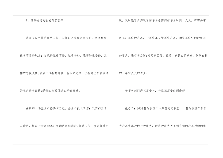2024售后服务个人年度总结报告_第2页